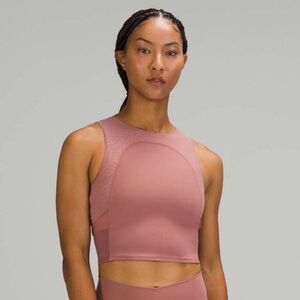 Lululemon Nulu & Mesh Yoga Tank, Jewel Embossed Spiced Chai, Size 8